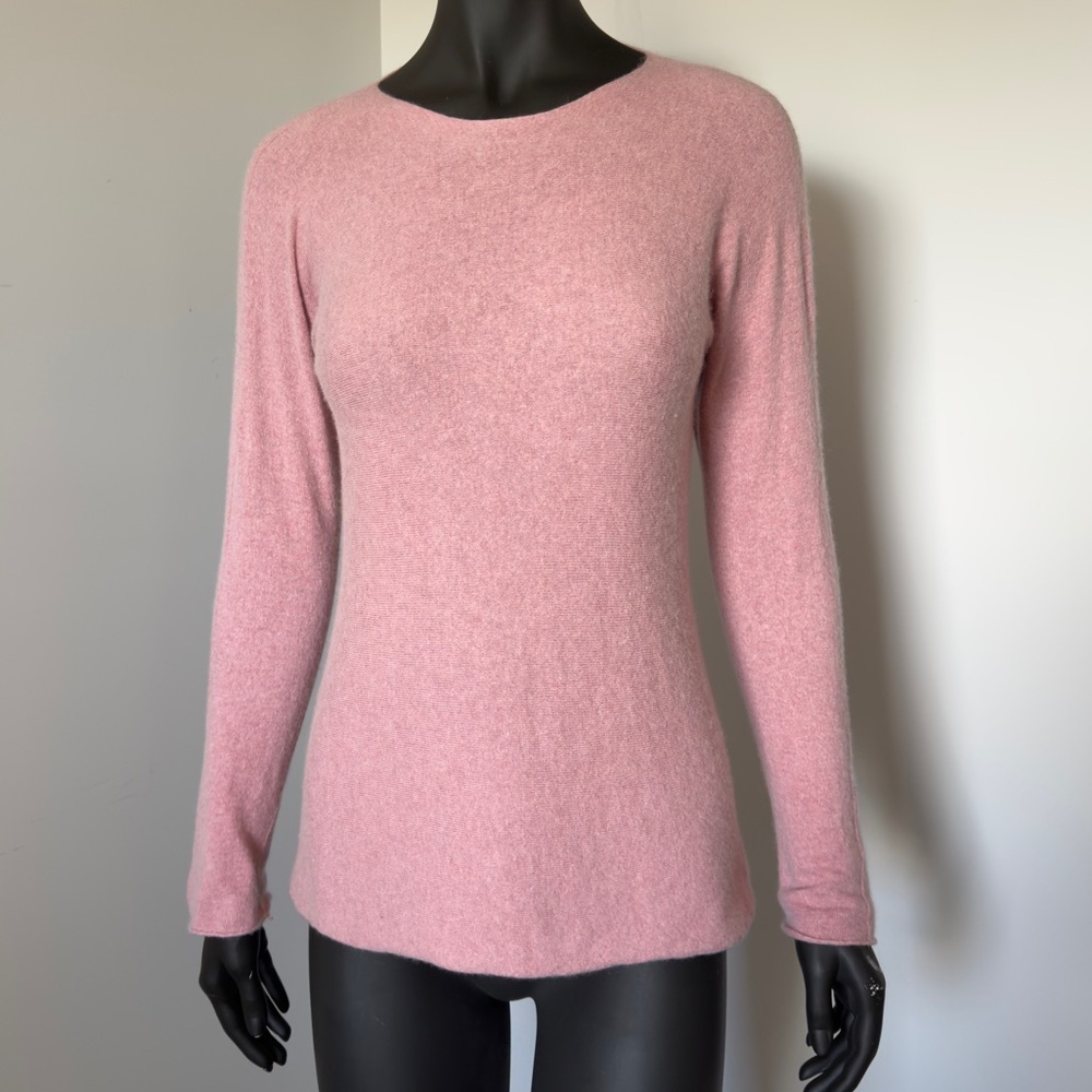 132. Bartolini Made in Italy Pink Cashmere Wool Silk Blend Sweater Soft Knit Top